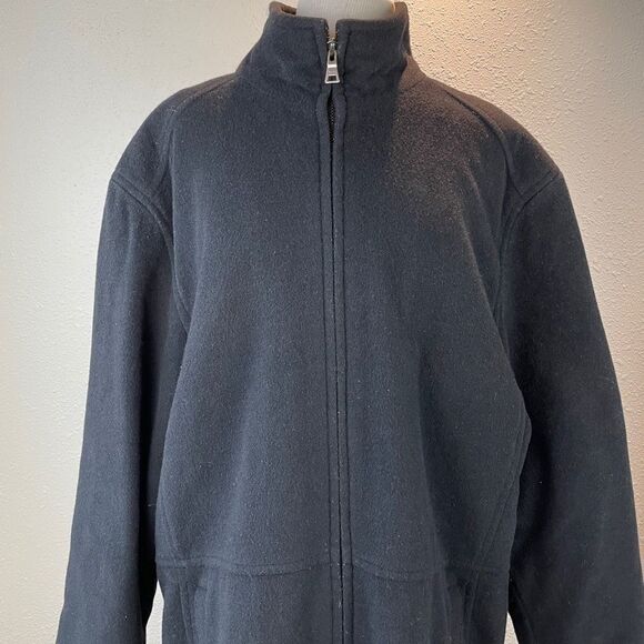 Marc New York Full Zip Black Wool Blend Jacket XL - Picture 2 of 7